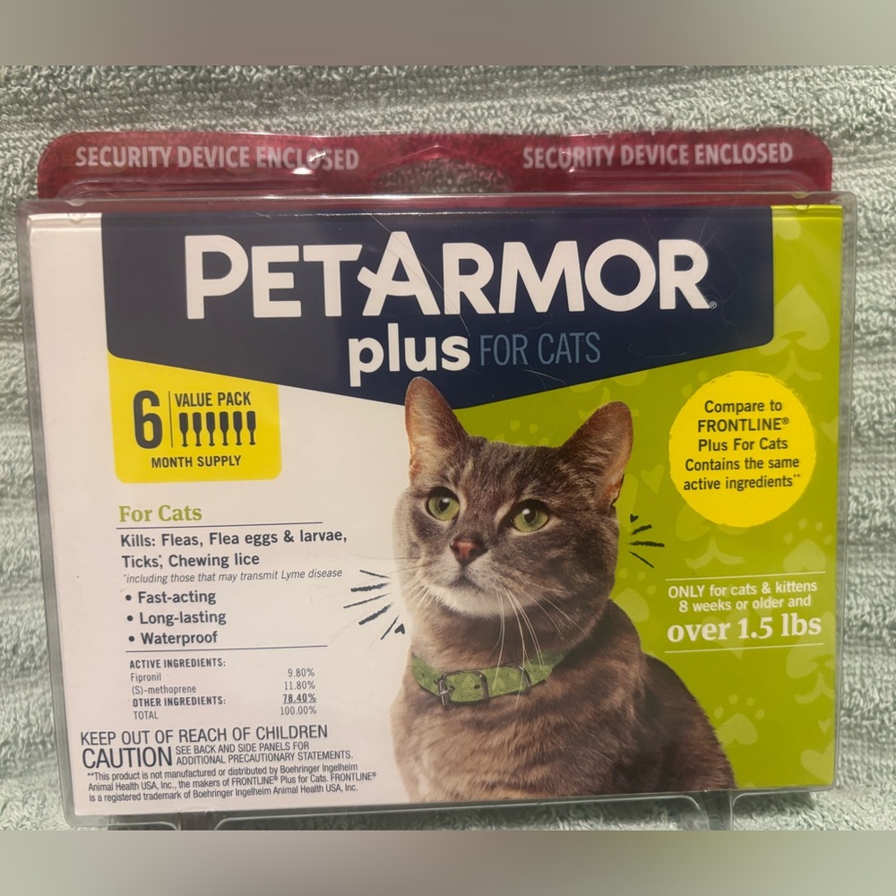 Flea & Tick Treatment Cats — Pet Armor Plus. Over 1.5 lbs.  8 weeks + NEW